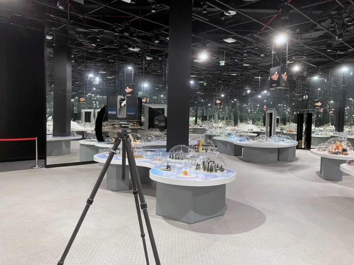 弾丸‼ドバイ万博日本館3D点群計測道中記 - クモノスコーポレーション