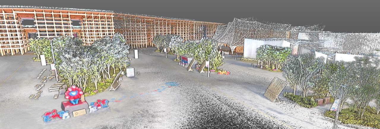 大阪関西万博東ゲート側点群キャプチャ