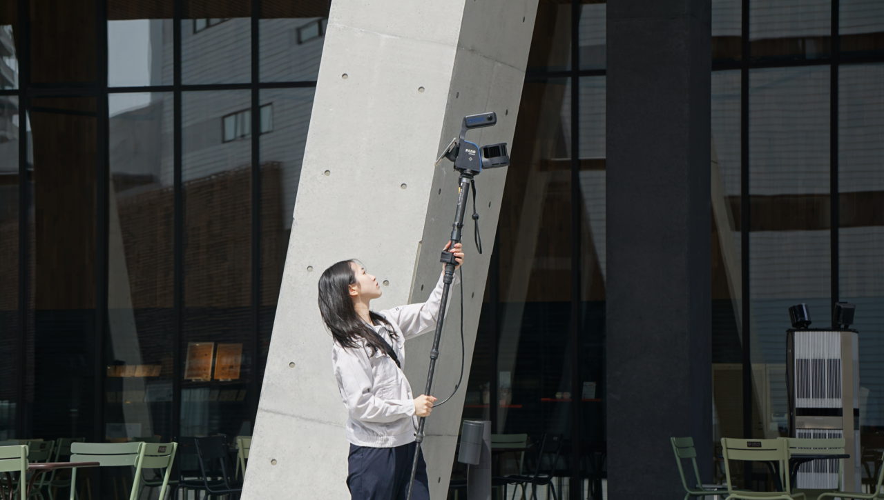 ハンディ型レーザースキャナイメージ図