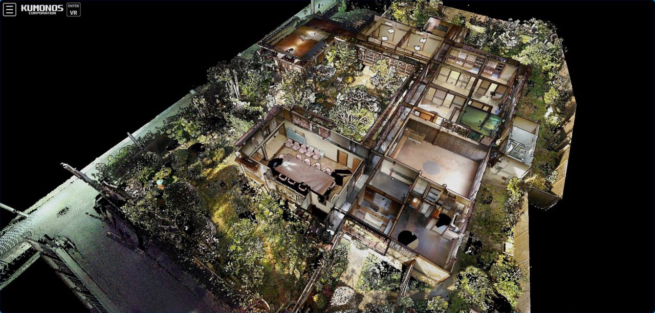 歴史的建造物「白雲荘」（立命館創立者旧邸）の3Dデータ化｜点群データ×デジタルアーカイブ事例